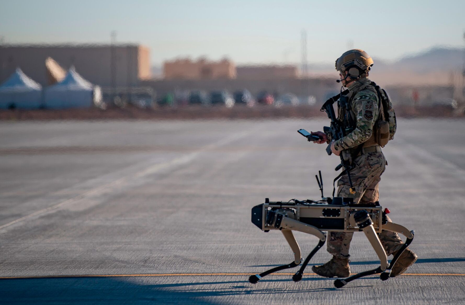 Robot dogs join US Air Force exercise giving glimpse at potential battlefield of the future